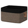 COMFY-HOMI Cotton Rope Woven Basket with Handles for Shelves,Toys,Book, Cloth Storage Baskets Bin for Organizing- 1 PCSToy Decorative Organizer for Living Room, Bathroom