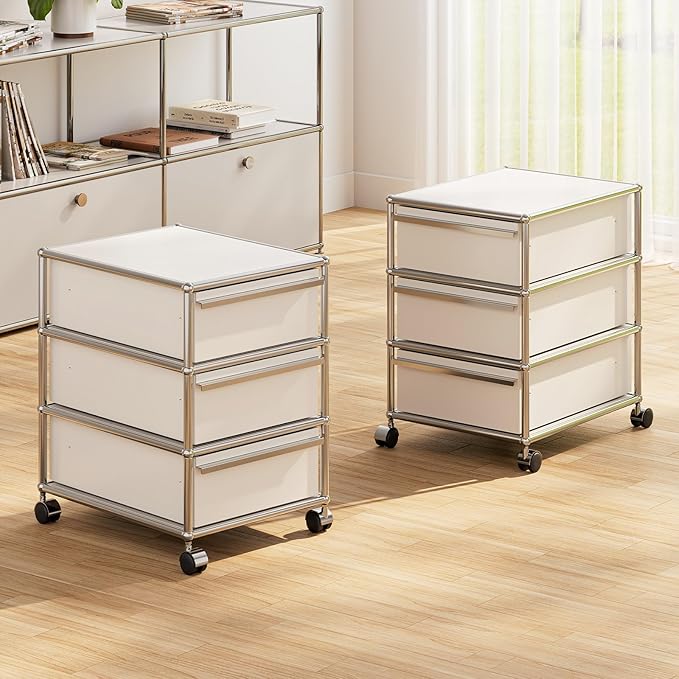 Modern Storage Cabinet Sideboard Versatile Free-Standing Organizer Cabinets for Home Office, Living Room, Bedroom, Kitchen, Garage