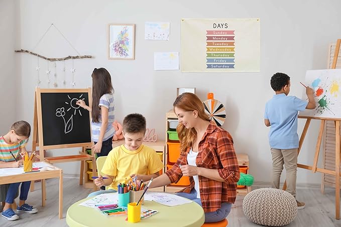 Classroom Wall Banner Decor-Teacher Gift-Inspirational Back to School Wall Art Flag Decor-Days-Hanging Canvas Banner for Classroom Reading Corner Homeschool Teacher Office Reading Corner