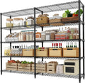 5-Tier Metal Storage Shelves, Heavy Duty Wire Rack Shelving Unit for Garage Kitchen Storage, 15.7"D x 71"W x 70.5"H Adjustable Shelf for Basement & Pantry Room Organization, Easy Assembly