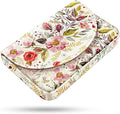 Business Card Holder，PU Leather Business Card Case Color Printing Pattern Card Holder Wallet，Pockets Magnetic Credit Card Holders for Men and Women，Vintage Flowers
