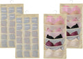2Pcs Hanging Mesh Pockets Dual-Sided Closet Organizer for Underwear,Bra,Socks,Accessories with Hanger,Total 48 Pockets Beige