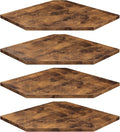 Homode Corner Shelf Wall Mount, Set of 4 Floating Corner Shelves with Cord Hole for Cable Box, Wood Corner Hanging Shelves for Bathroom Bedroom Kitchen, Rustic Brown