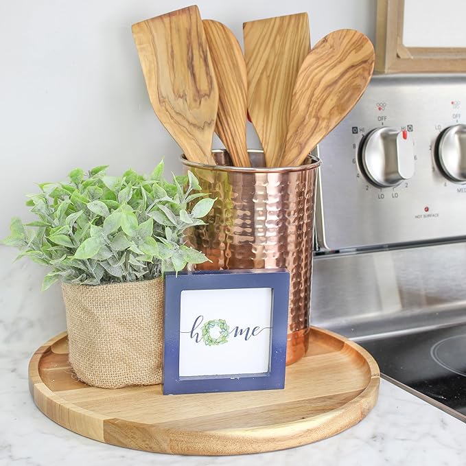Darware Copper Coated Kitchen Utensil Holder / 7-Inch Tool Caddy, Store All Your Wooden Spoons, Spatulas, & More
