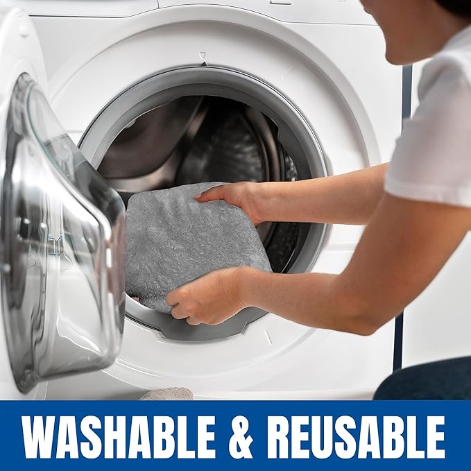 Towelogy® Super Absorbent Microfibre Cloth | Absorbs Over 10 Times its Weight in Water | Sponge-Like Absorbency | Multipurpose Scratch-Free Cleaning Cloth for Household Use (Grey)
