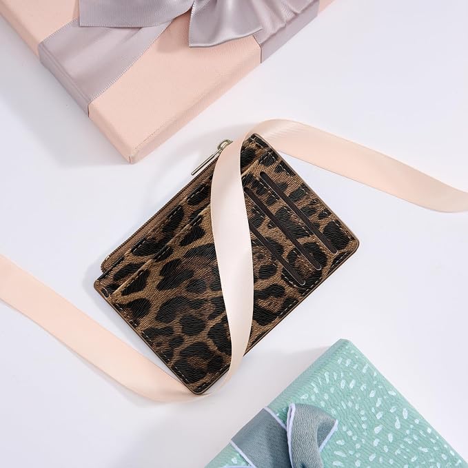 Tipmile Womens Credit Card Holder Wallet, Small Slim RFID Blocking Sleeve | Mini Tiny Cute ID Case, Minimalist Zipper Pocket Wallet, Thin Coin Purse, Mothers Gift