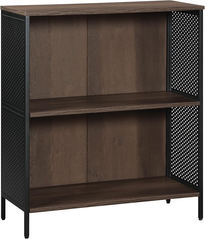 OSP Home Furnishings Ace Contemporary Modern Storage Bookcase with Shelves, 2 Shelves, Ozark Ash Finish