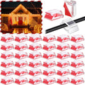 Hicarer 100 Pcs Christmas Light Clips Adhesive Hooks for Outdoor String Cable Wire Clips Adhesive Wire Management Cord Holder for The Wall, Under Desk, Car, Office and Home (Small, Red)