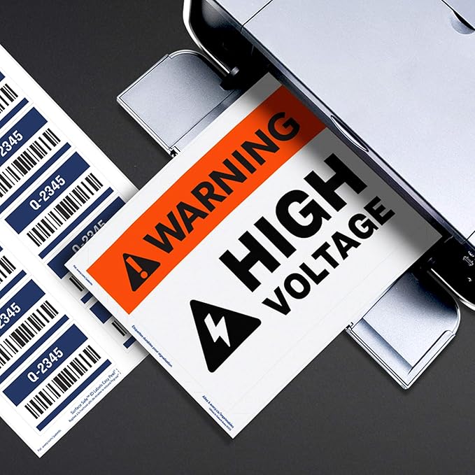 Avery Printable Warning Signs, 3.5" x 5", Water/Chemical Resistant, 60 Removable Labels (61514)