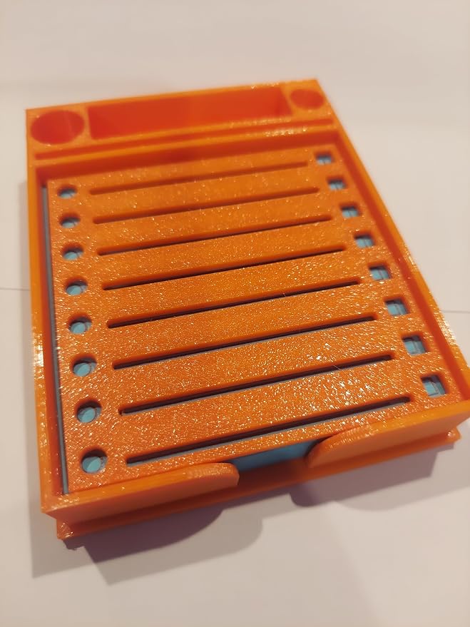 Sticky Note Holder w/Stencil (Orange)