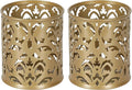 EasyPAG Gold Pen Holder for Desk, 2 Pack Round Pen Organizer, Brush Holder for Vanity, Metal Pencil Cup Organizer for Home, Office, Classroom, School