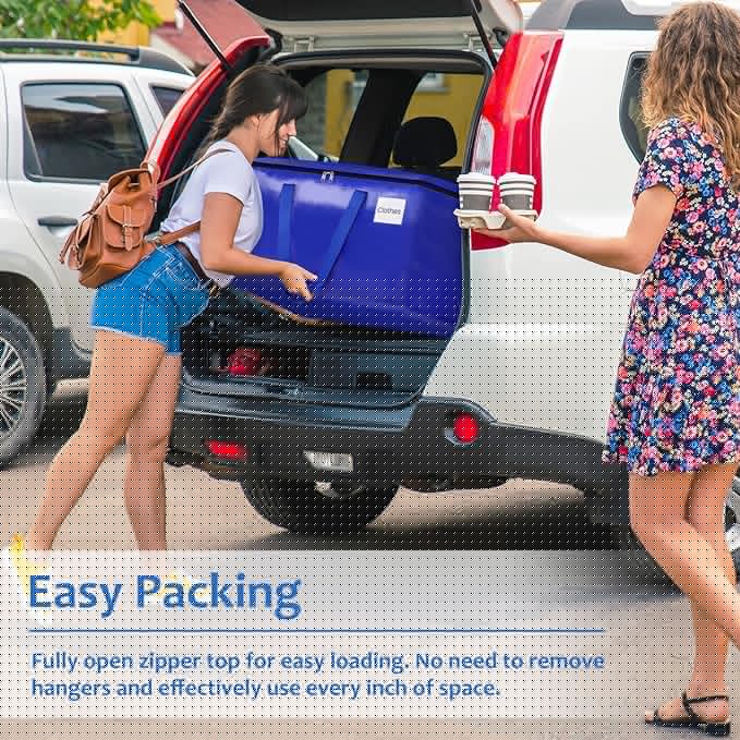 Moving Bags, Storage Bags with Sturdy Handles and Heavy Duty Zippers, Storage Totes for Space Saving, Moving & Storage, Collapsible Moving Supplies(125L, 8-Pack, Blue)