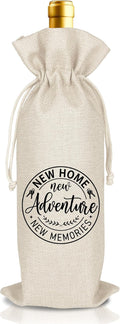 New Apartment Housewarming Gifts Pairs Well with a New Apartment Wine Gifts Bag First New Home Gift Housewarming Party Decorations House Warming Gift for Women Men Couple Reusable Wine Wrap Bag (A26)