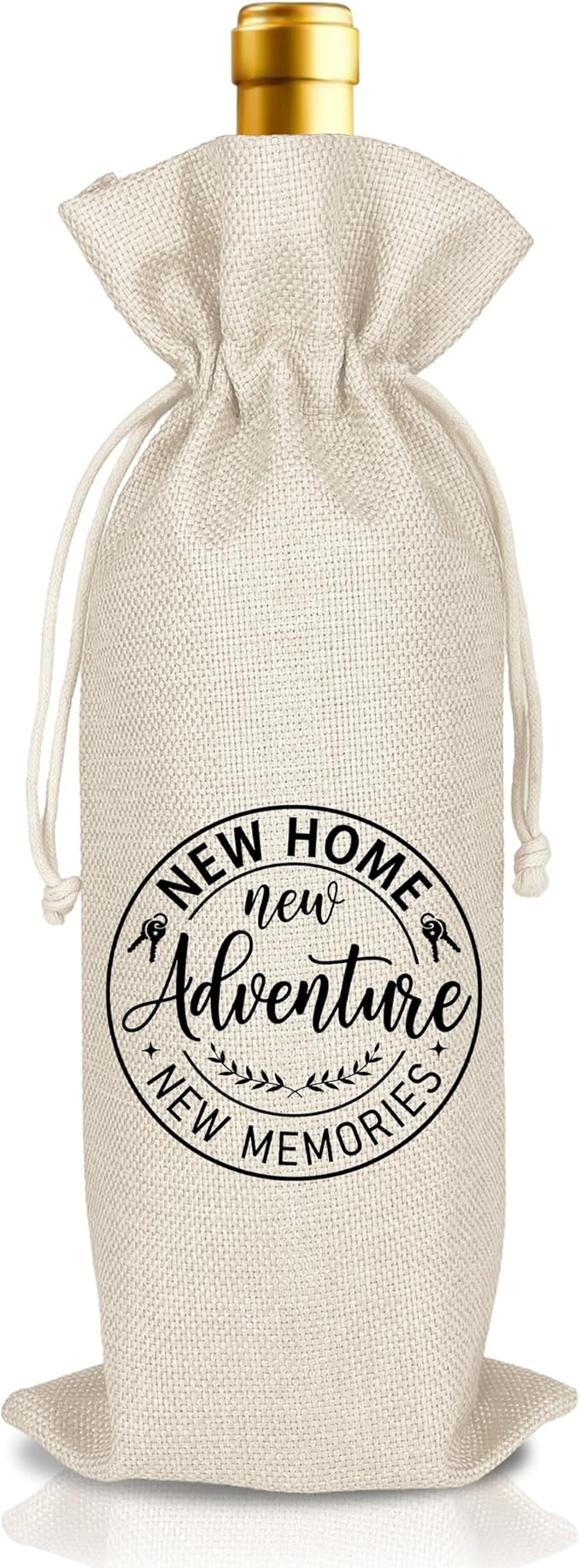 New Apartment Housewarming Gifts Pairs Well with a New Apartment Wine Gifts Bag First New Home Gift Housewarming Party Decorations House Warming Gift for Women Men Couple Reusable Wine Wrap Bag (A26)
