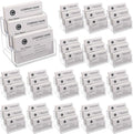 TecUnite 16 Pieces Business Card Holder for Desk 3 Tiers Clear Acrylic Stand for Business Card Organizer Storage Holder Display for Office and Company, 180 Cards Capacity