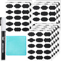 Mr. Pen- Chalkboard Labels, 150 pcs, Assorted Shapes | Waterproof Reusable Blackboard Stickers with 1 Erasable Liquid Chalk Marker for Mason Jars