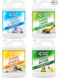 Hygea Natural Cleaning Starter Kit - 1 Gallon - Eco-Friendly Household Cleaners - Degreaser, All Purpose Cleaner, Glass Cleaner, & Tile and Grout Cleaner - Kids & Pet-Friendly (4 Pack)