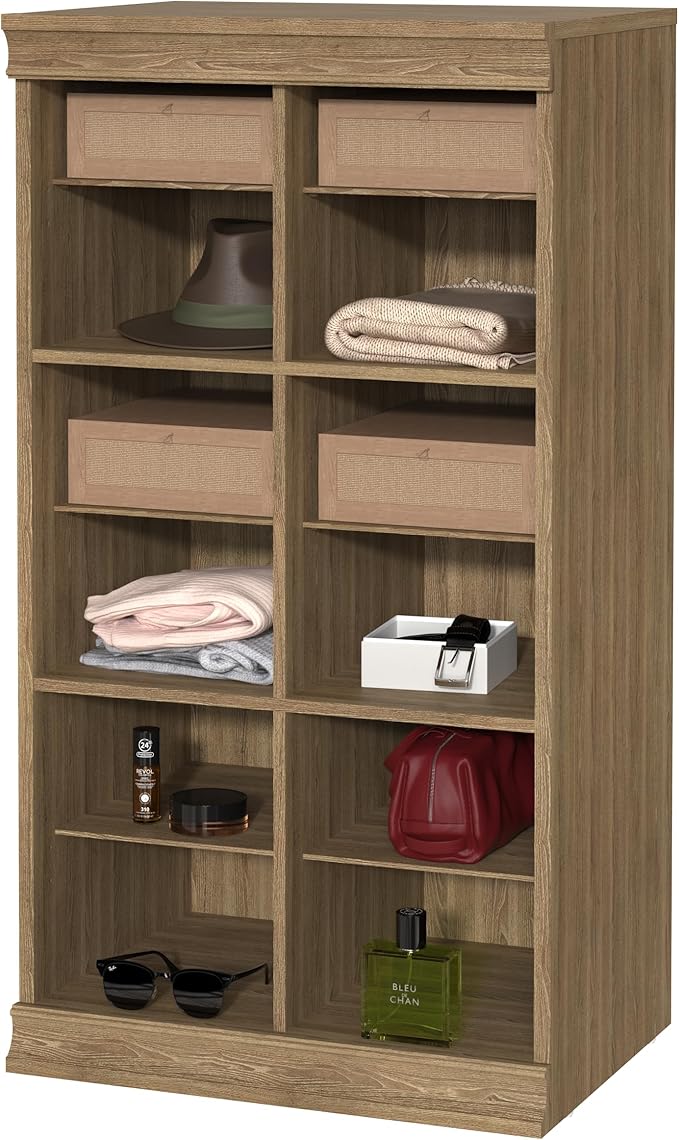 ClosetMaid Modular Storage Stackable 12-Shelf Unit with Dividers, Sand
