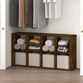 Furinno Cubic Extra Thick 8-Cube Closet Organizers and Storage, Amber Pine | 14.6 x 30 x 58 in, Open Shelf Closet Storage, Closet Organizer, for Wardrobe, Bedroom, Living Room
