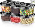 DWËLLZA KITCHEN Set of 6 Mini Airtight Food Storage Containers with Lids - Clear Plastic Small Pantry Containers for Spices, Candy, Nuts, Coffee or Tea, BPA-Free, Keeps Food Fresh & Dry