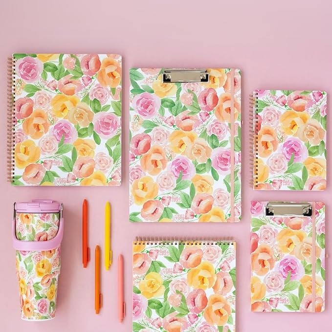 Steel Mill & Co Large Top Spiral Notebook College Ruled, 11" x 8.5" with Durable Hardcover and 160 Lined Pages, Full Posey