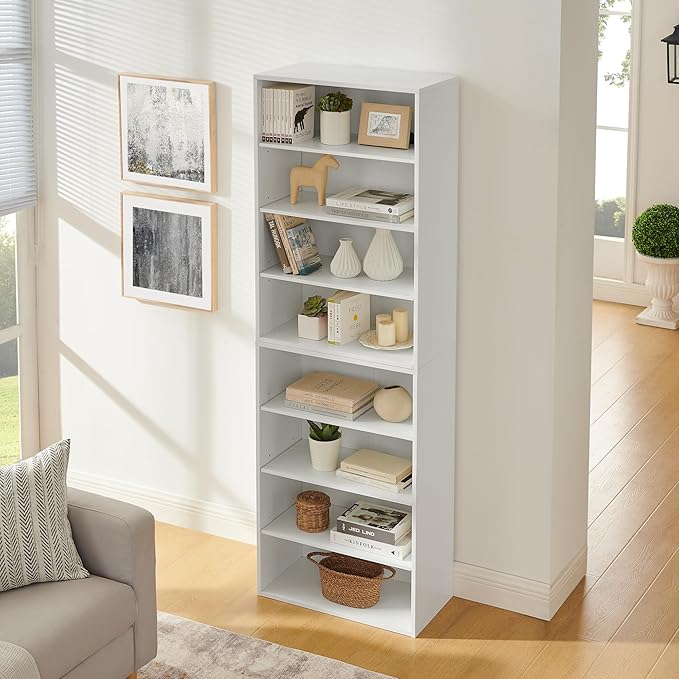 71" Durable Jewelry Armoire Organizer, Bedside Table with Adjustable, Vanity Organizer with Storage for Home Office, White