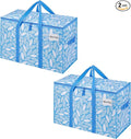 VENO 2 Pack Heavy Duty Moving Bags, Extra Large Storage Bags with Reinforced Handles & Strong Zippers, Foldable & Reusable Moving Box Alternative for Clothes & Dorm Storage