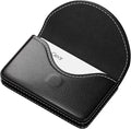 MaxGear Business Card Holder Case, PU Leather Business Card Case, Black | Pocket Name Card Holder Wallet for Purse, Portable Business Card Carrier with Magnetic Closure, Slim Stylish Men Women Gift