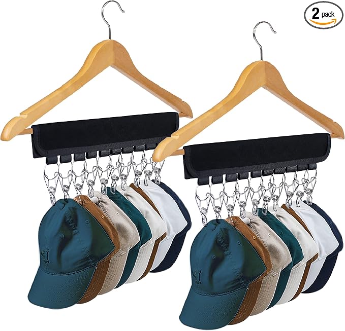 Hat Rack for Baseball Caps Hat Organizer Holder for Hanger & Room Closet Display