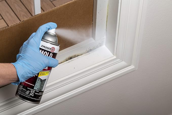Rust-Oleum Zinsser 287512-6PK Mold Blocking Spray Primer, White, 13.00 Fl Oz (Pack of 6)