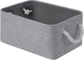 Storage Baskets for Shelves 13.8x9.8x6.7 Inch, Foldable Fabric Storage Bins with Handles, Small Storage Baskets for Organizing Closet, Office, Home Organization (1-Pack, Gray)