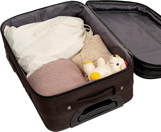 Muslin Cotton Storage Bags with Drawstring - Toy & Shoe Storage for Travel - Dust-proof, Lint-free (3 Small: 15"x12")