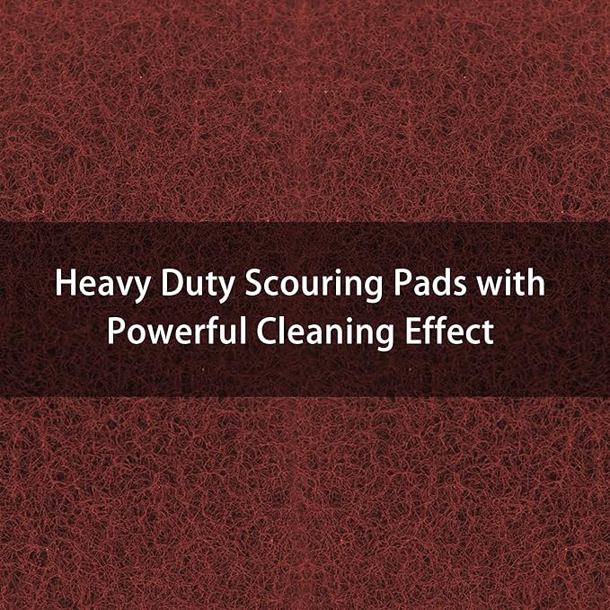 Heavy Duty Scour Pads, Non-Scratch Scrub Sponges, ULIFESTAR 5PCS Dish Scrubber Scouring Pads, Dual-Sided Reusable Household Scrub Pads for Dishes,Dish Cleaning Tool,Kitchen Scrubbers & Metal Grills