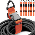6 Pack 17 Inch Adjustable Extension Cord Holder Organizer with Triangle Clips for Garage Organization and Storage Heavy Duty Extension Cord Hanger for Men Workshop (Orange)