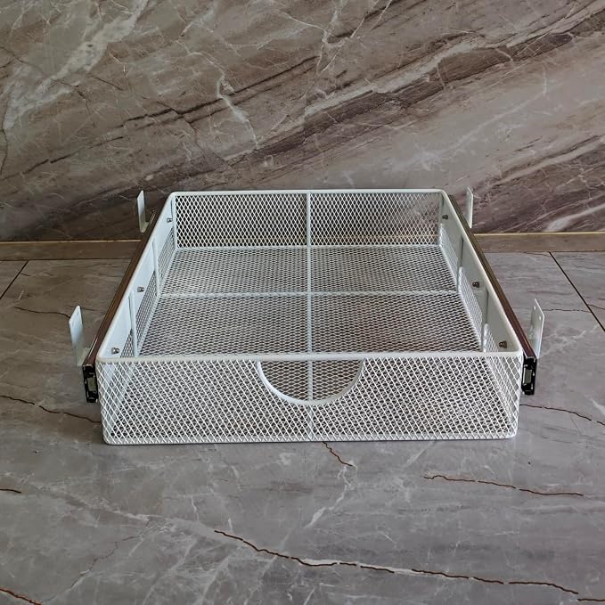 Pull Out Closet Drawer for Clothes | Sliding Wire Basket for Wardrobe Cabinets | Roll Out Storage Organizer | Side Mounting | for Home, Kitchen,Pantry