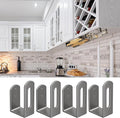 Aogigigio Cutting Board Holder - 4 Pcs Under Cabinet Cutting Board Holder Pot Lids Rack Storage Stainless Steel Under Shelf Counter Chopping Board(Grey)