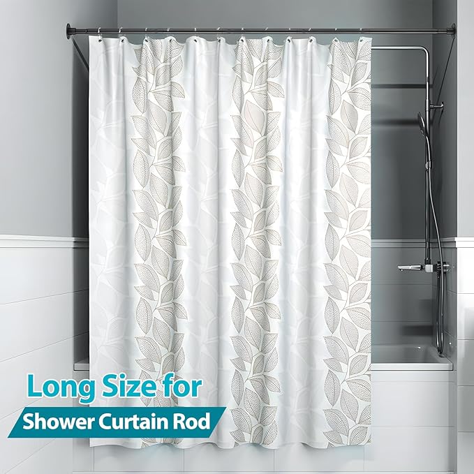 Shower Curtain Rod, Closet Rod 21-32 Inch，Adjustable Heavy Duty Shower Rods for Bathroom Wall Mounted Permanent Industrial Shower Curtain Rod Rust Proof Stainless Steel Black