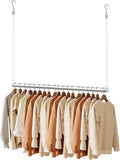 BaiNong Adjustable Closet Hanging Rod 44" Silver Closet Rod Extender | Heavy Duty Double Hanging Closet Rod, Walk-in Closets, and Clothes Rack to Maximize Storage Space