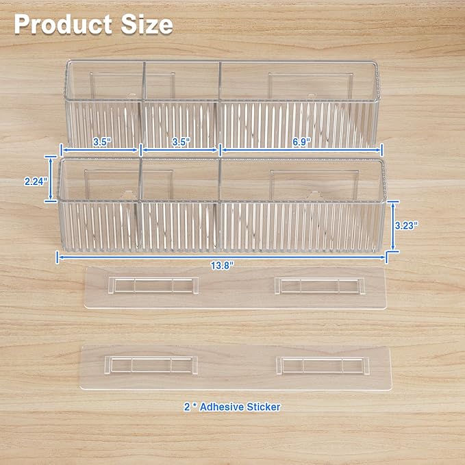MUSTORN 2 Pack Adhesive Cabinet Door Organizer, Lid Organizers Inside Cabinet Spice Rack Food Container/Tumbler Lids Holders for Kitchen & Bathroom Wall Mounted(Acrylic)
