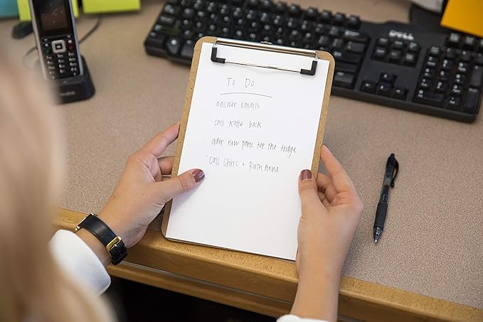 Mini Clipboard 6" x 9" (Set of 12) Memo Clipboard | Small Clipboards 6x9 with Low Profile Clip, Mini Clipboards 6x9, Little Clipboards Half Size | Office, Teacher, Classroom & Back to School Supplies