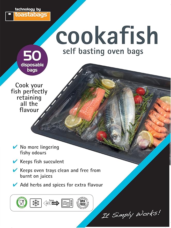 Toastabags Cookafish Oven Bags (Pack of 50), 150 x 200 cm