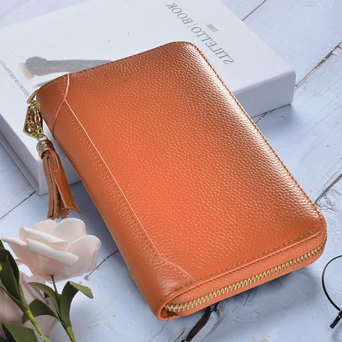 Easyoulife Credit Card Holder Wallet Womens Zipper Leather Case Purse RFID Blocking
