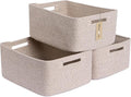 MiniArk Large Storage Baskets for Shelves, 17 x 13 x 7.5” Closet Organizers Bins for Clothes Blanket Towels, Baby Nursery, Toy Baskets Box, Woven Rope Baskets, 3 Packs Mixed Brown