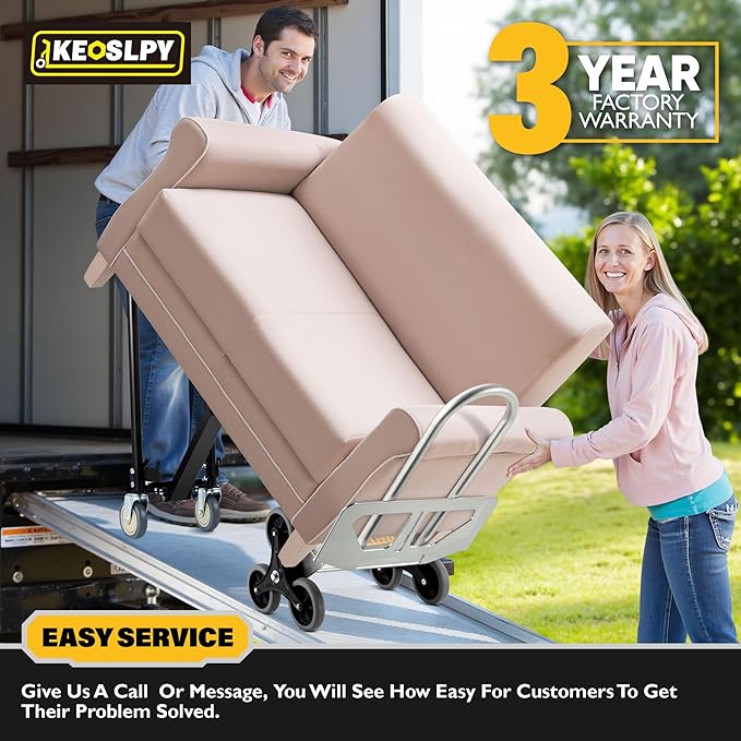 Upgraded 3 in 1 Industrial Convertible Hand Truck 1000 LBS Capacity, Aluminum Heavy Duty Hand Truck Dolly, Stair Climbing Dolly Cart Utility Platform Cart with Wheels for Transport & Moving