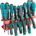 MUTUACTOR Magnetic Screwdriver Rack,1PCS Heavy Duty Magnetic Mount Red Screwdriver Organizer,Magnetic Tool Holder Durable Storage Holder for Multiple Screwdriver Plier Shear Tool Chest Cart Workbench