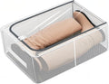 1 Pack Clear Shoe Storage Boxes for Boots Sneaker, 15.8" x 11.8" x 6" | Stackable Closet Organizer Bins, Lids, Metal Frame, Waterproof PVC Cloth
