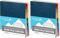 Blue Summit Expanding Monthly File Organizer, Letter Size 12 Month File Folder Organizer with Dividers, Paper Sorter for Desk and Documents (Pack of 2)