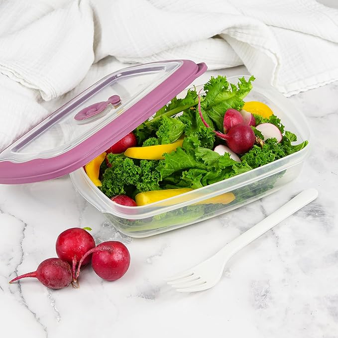 Tribello Freezer To Microwave 4.1-Cup Food Storage Containers With Airtight Lids, Microwave safe with Steam Vents lids, On The Go Meal Prob Lunch Containers - Dishwasher Safe, BPA-Free (33oz)