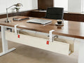 [Upgraded] Under Desk Cable Management, 48" Cord Organizer, with Silicone Pads (No Scratch!), 16 Cable Ties, Washable PE Honeycomb Base,Fits Any Desk 0-2.1", No Stinky Cardboard!Beige 48"L x 6"W