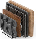Cutting Board Organizer Kitchen Organizer Rack for Cutting Board, Bakeware, and Cookie Sheet, 5-Slot Heavy-Duty Steel Cookware Holder,Rust-Resistant with Anti-Slip Feet (1, Large)